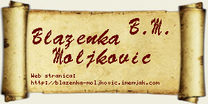 Blaženka Moljković vizit kartica